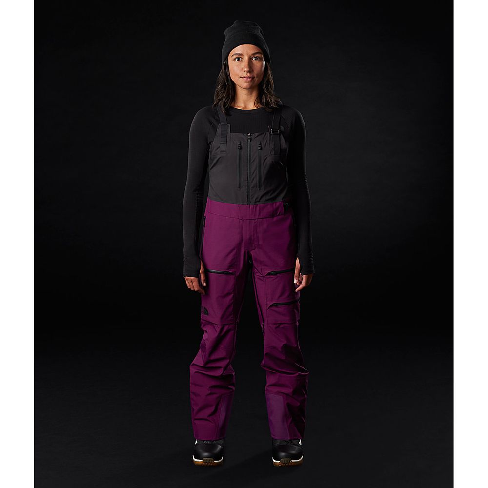 The North Face Ski Pants Womens Australia - The North Face Brigandine Futurelight™ Bib Purple / Blac